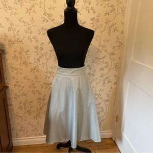 Elegant Light Blue Midi Skirt from Unique Vintage